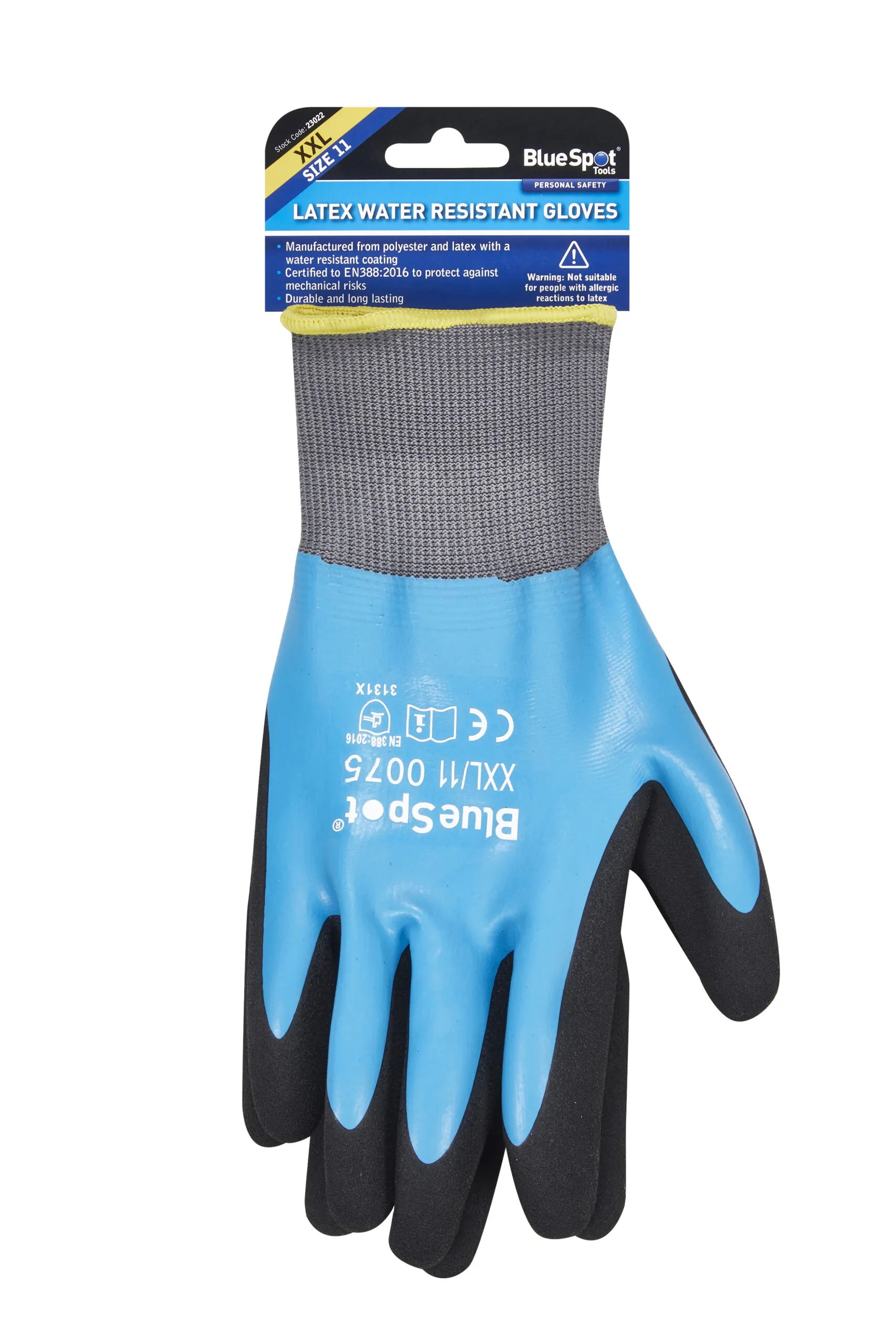 Blue Spot Tools – Latex Water Resistant Work Gloves – XXL (23022) Blue Spot Tools – Latex Water Resistant Work Gloves – XXL (23022)