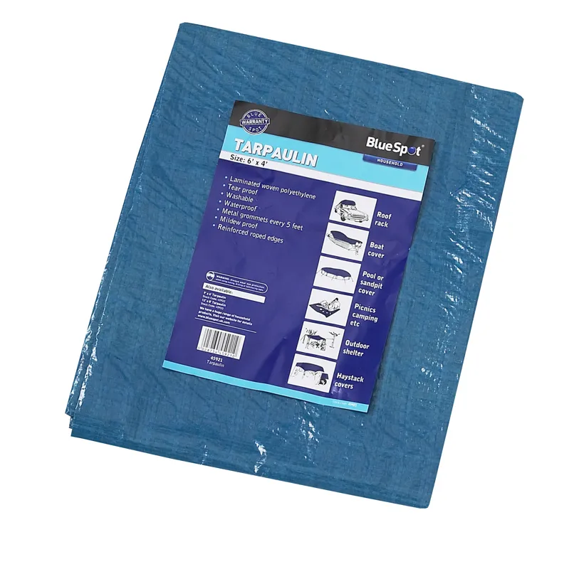 Blue Spot – Lightweight Tarpaulin Cover – 2.7m x 1.8m (45922) Blue Spot – Lightweight Tarpaulin Cover – 2.7m x 1.8m (45922)