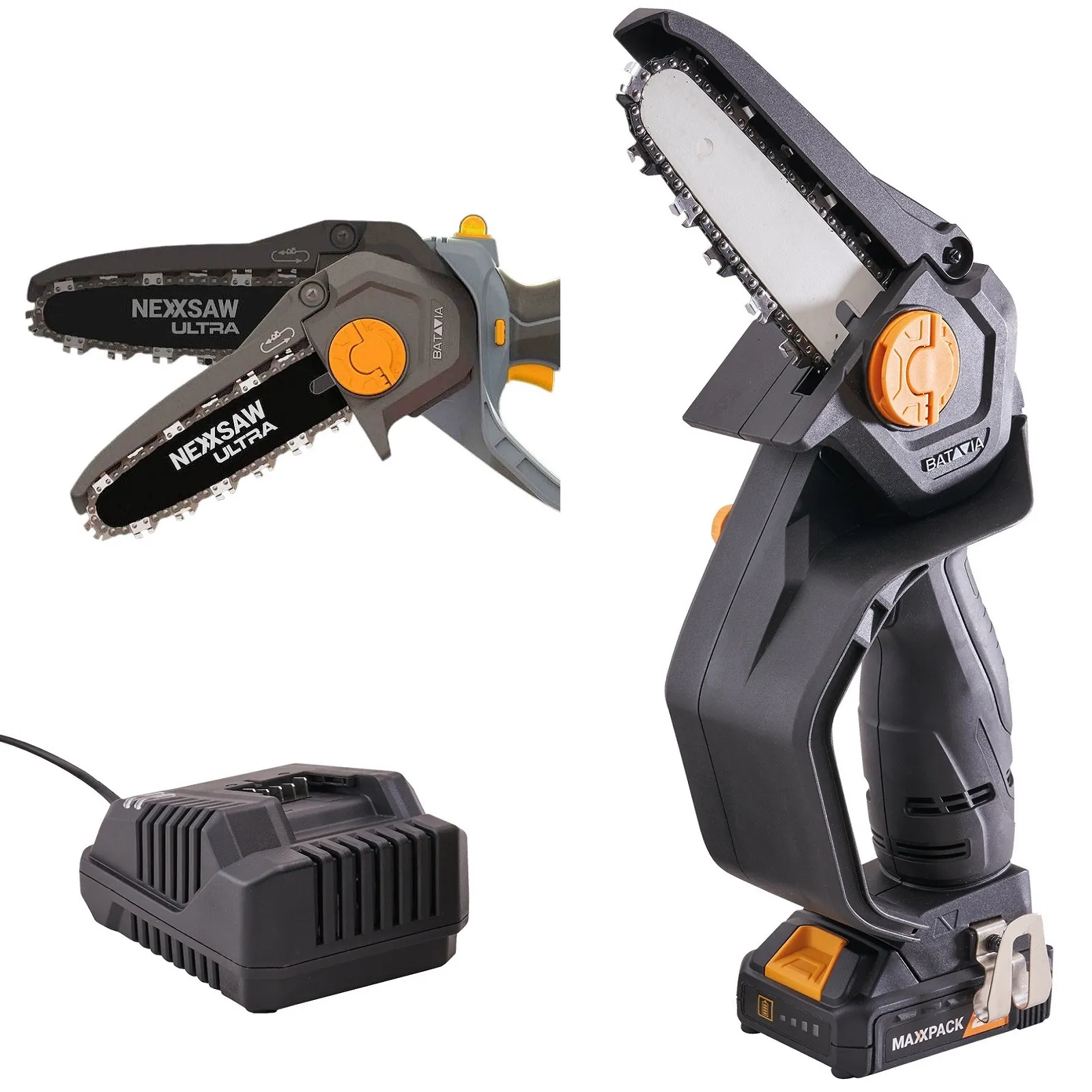 Batavia NEXXSAW 18V Cordless One-Handed Pruning Chainsaw – 2.0Ah Li-ion Battery Batavia NEXXSAW 18V Cordless One-Handed Pruning Chainsaw – 2.0Ah Li-ion Battery (BAT7064434)