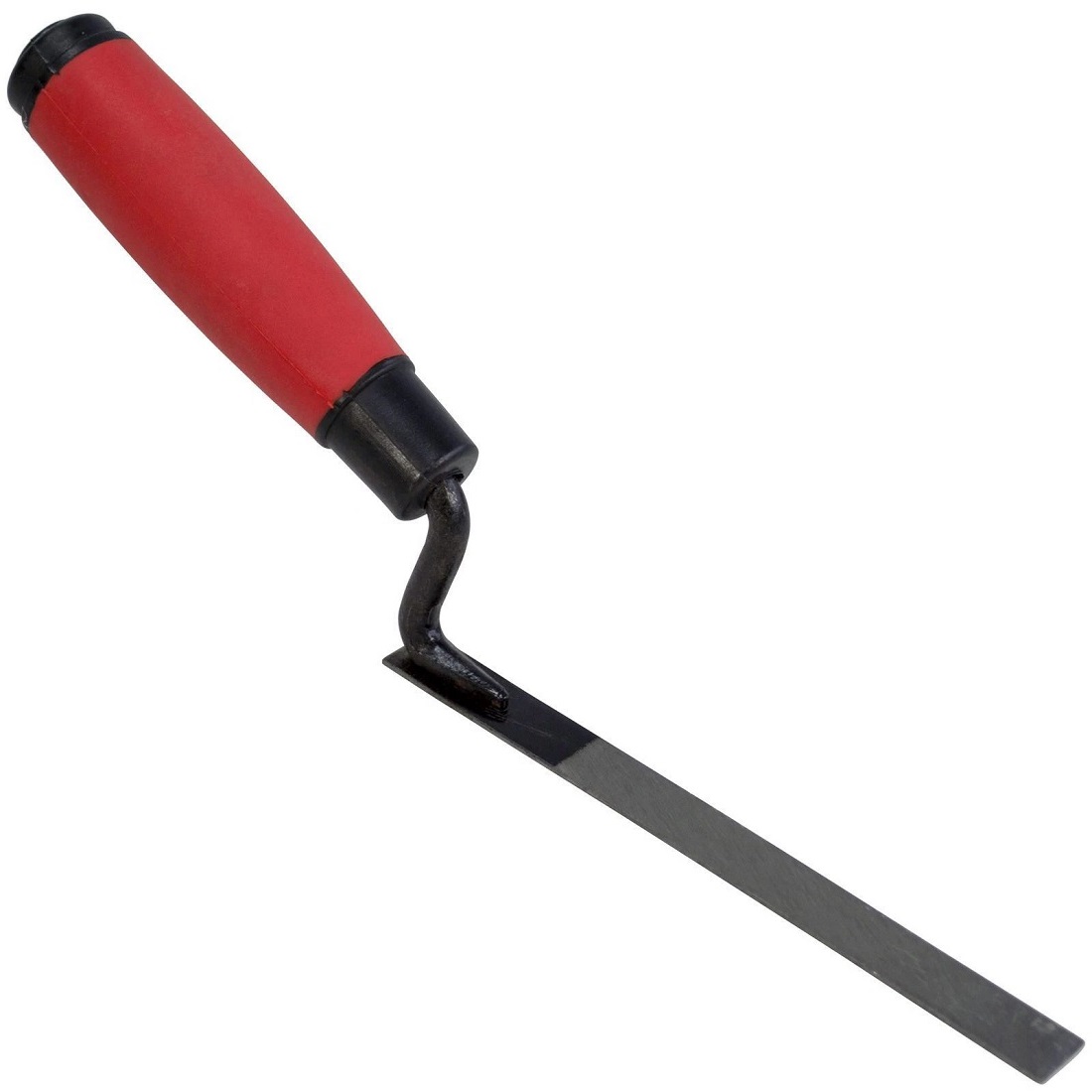 Amtech 13mm tuck pointing trowel with a red handle and narrow blade for brick and mortar work.