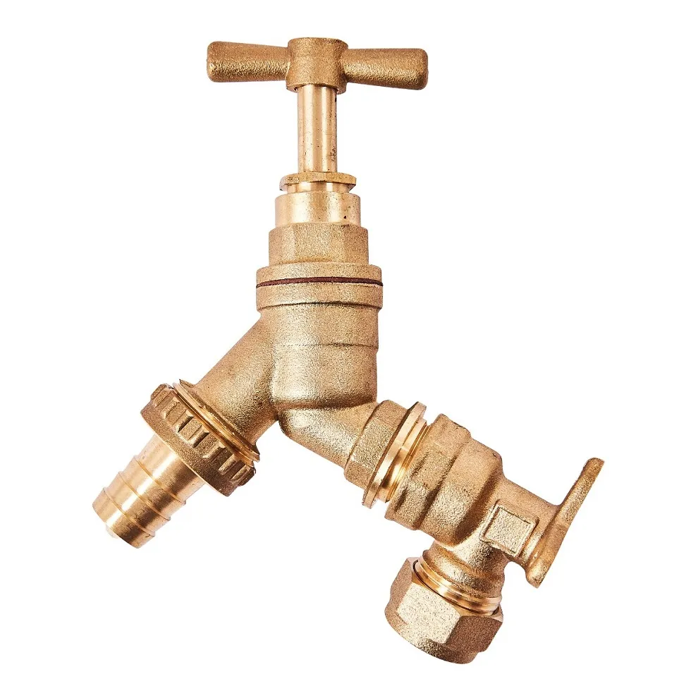 Amtech Outside Garden Brass Tap with 15mm Compression Wall Mount U2010 Amtech Outside Garden Brass Tap with 15mm Compression Wall Mount (U2010)