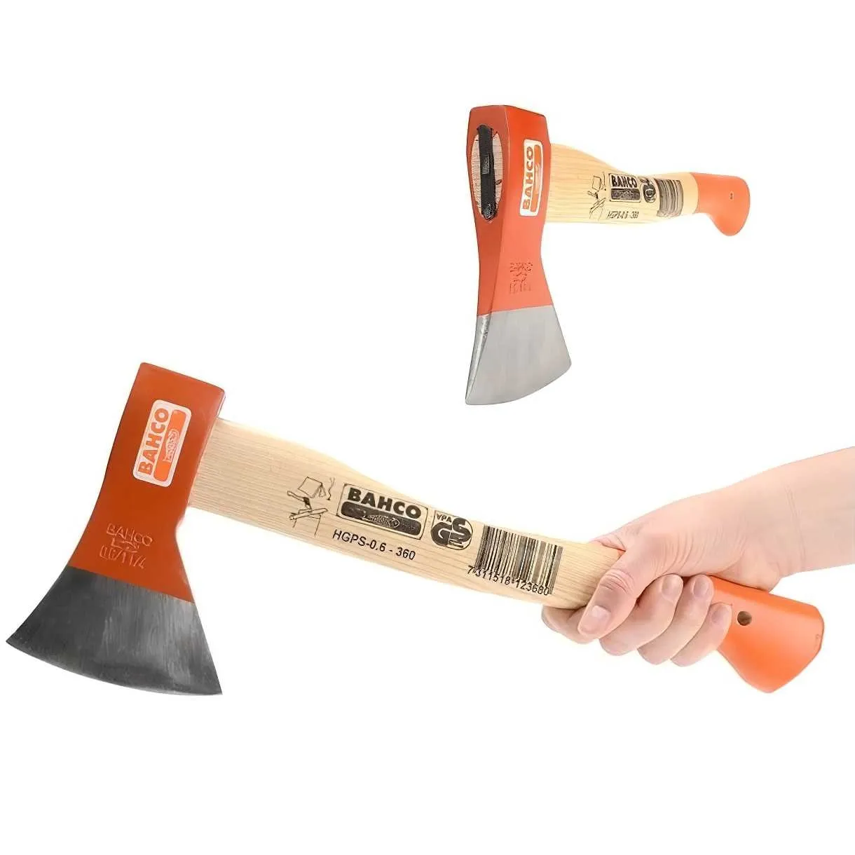 Bahco 800g Hand Axe for Wood Splitting and Chopping (HGPS-0.6-360)