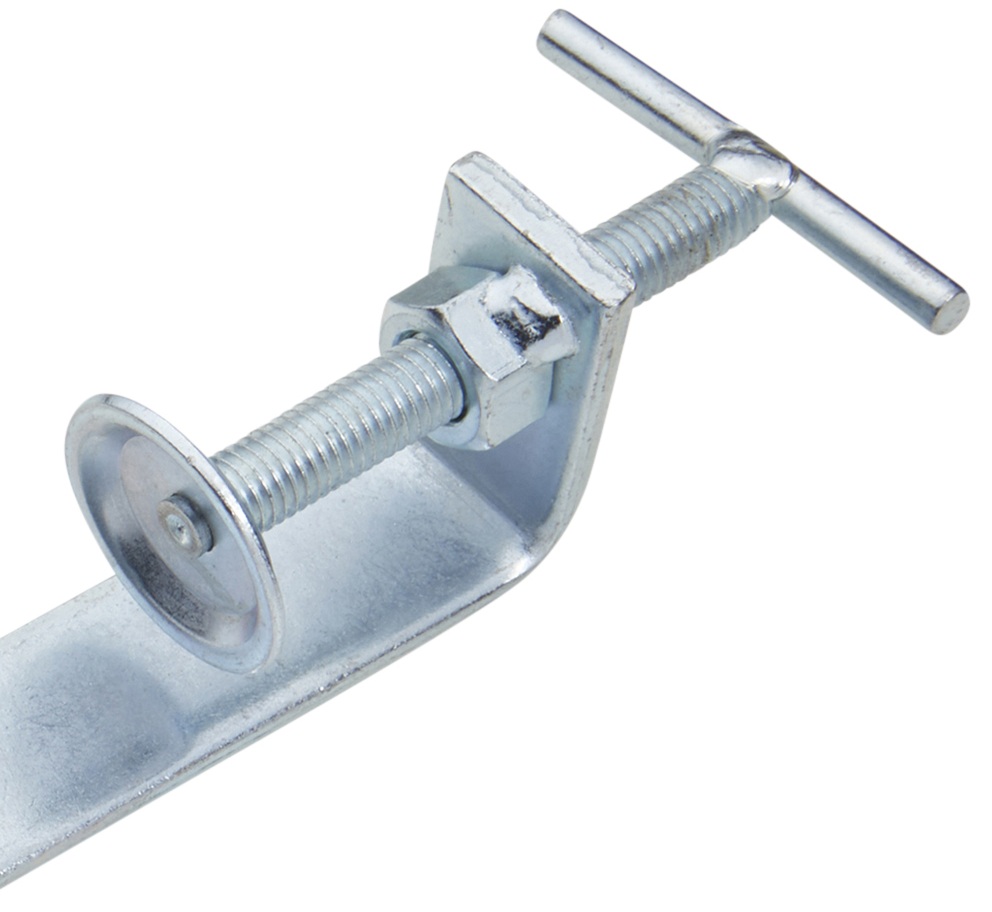 Blue Spot Tools HD Bricklaying Profile Clamp 300mm with metal construction and adjustable screw mechanism closeup