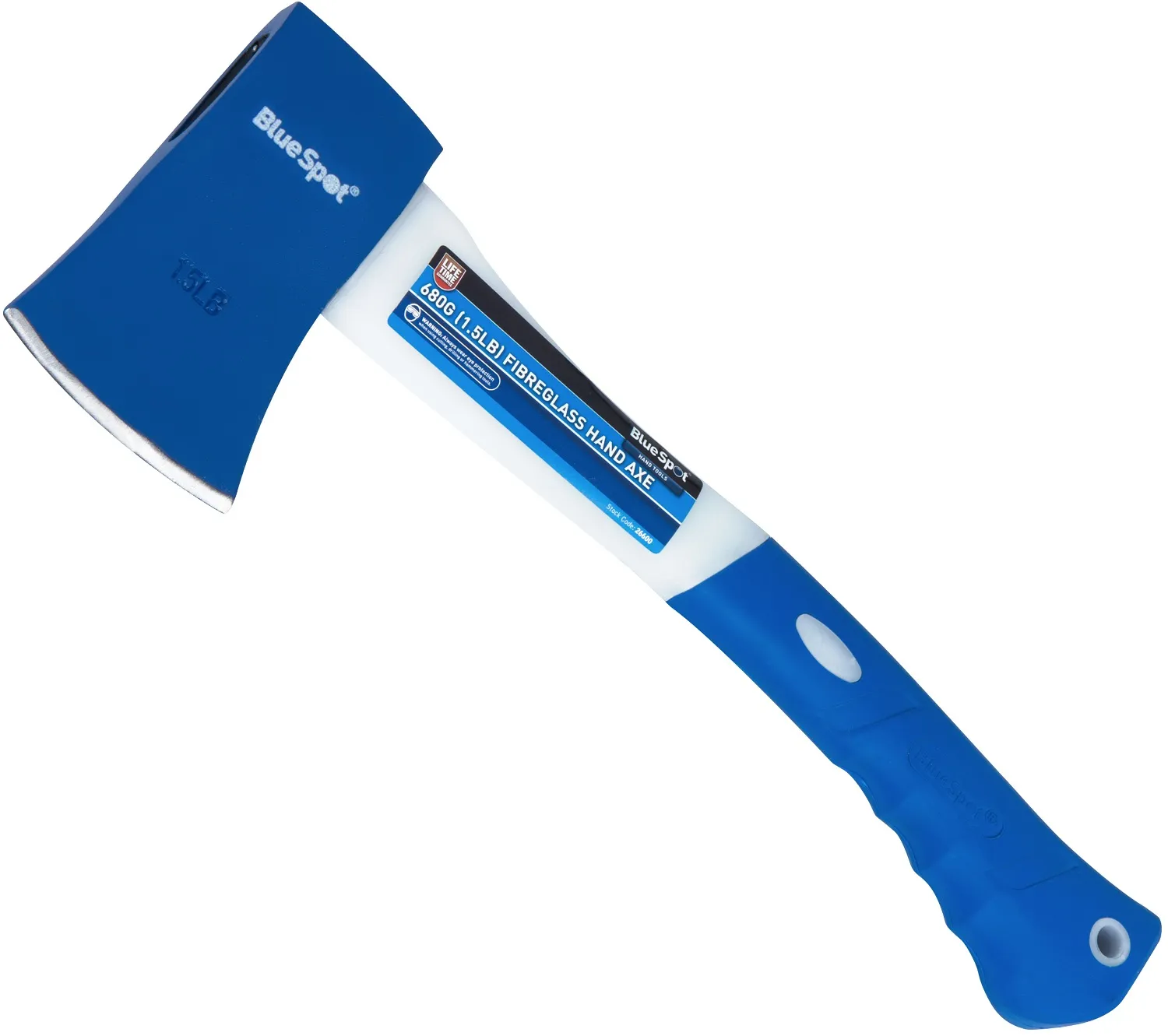 blue-spot-tools-hand-axe-1-5lb-fibreglass-hatchet-26600-bluespot Blue Spot Tools – Hand Axe with Fibreglass Handle for Light Wood Cutting (26600)