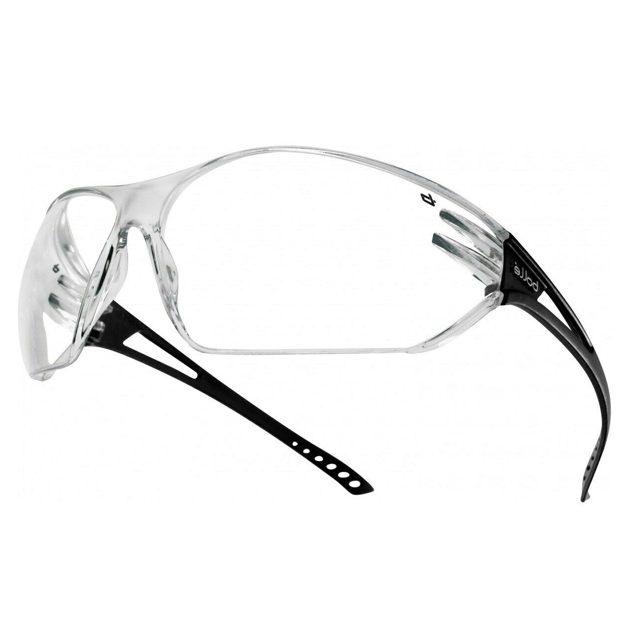 Bolle Slam safety glasses with clear lenses and black arms.