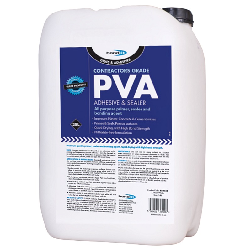25 litre drum of Bond It Contractors PVA adhesive and sealer for construction use.