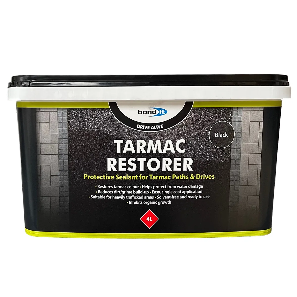 Bond It – Drive Alive Tarmac Driveway Restorer Paint for Black Finish – 4L (BDDRP4) Bond It – Drive Alive Tarmac Driveway Restorer Paint for Black Finish – 4L (BDDRP4)