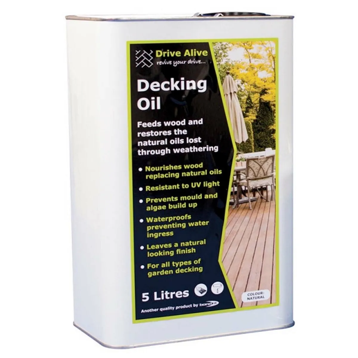 Bond It – Drive Alive Garden Wood Decking Oil – 5L (BDDOC5)
