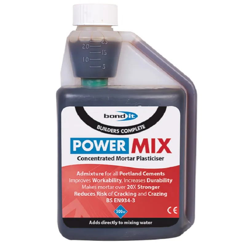 Bond It Power Mix 500ml Mortar Plasticiser Bond It – Power Mix 500ml Mortar Plasticiser for Improved Mixing (POWM05)
