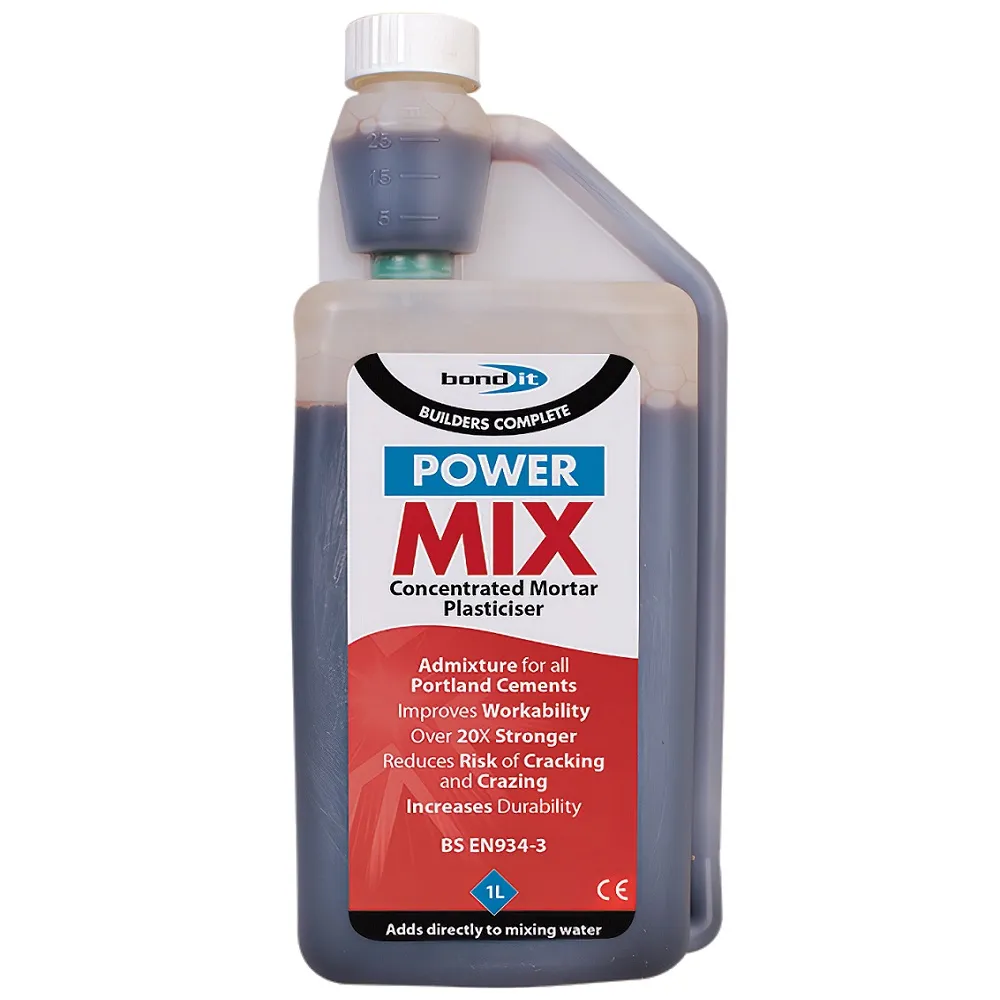 Bond It – Power Mix 1 Litre Concentrated Mortar Plasticiser Bond It – Power Mix 1 Litre Concentrated Mortar Plasticiser (POWM1)
