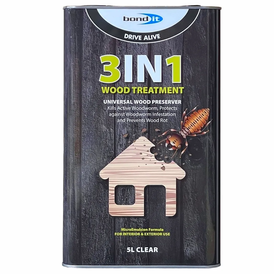 Bond It Drive Alive 3-in-1 Wood Treatment and Preserver – 5L (BDWTR5)