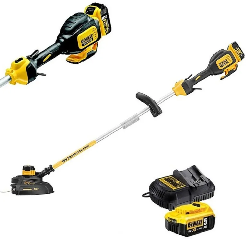 dewalt-dcm561p1-cordless-xr-brushless-strimmer-18v-5-0ah DeWalt – Cordless Brushless 18v Grass Strimmer with 5.0ah Battery for Lawn Care (DCM561P1S-XR)