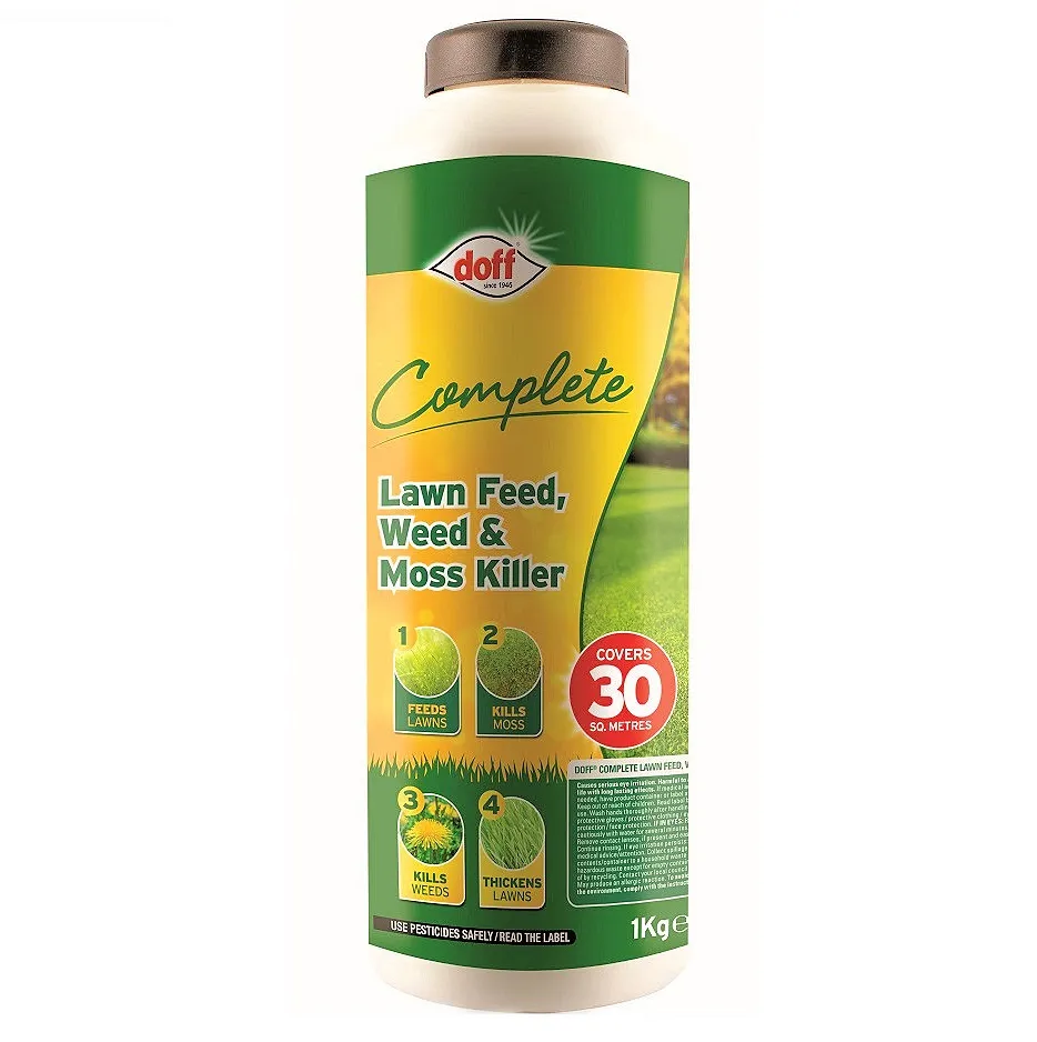 Doff Complete Lawn Feed and Weed Moss Killer 1kg for Lawn Care Doff Complete Lawn Feed and Weed Moss Killer 1kg for Lawn Care (F-LM-030-DOF)