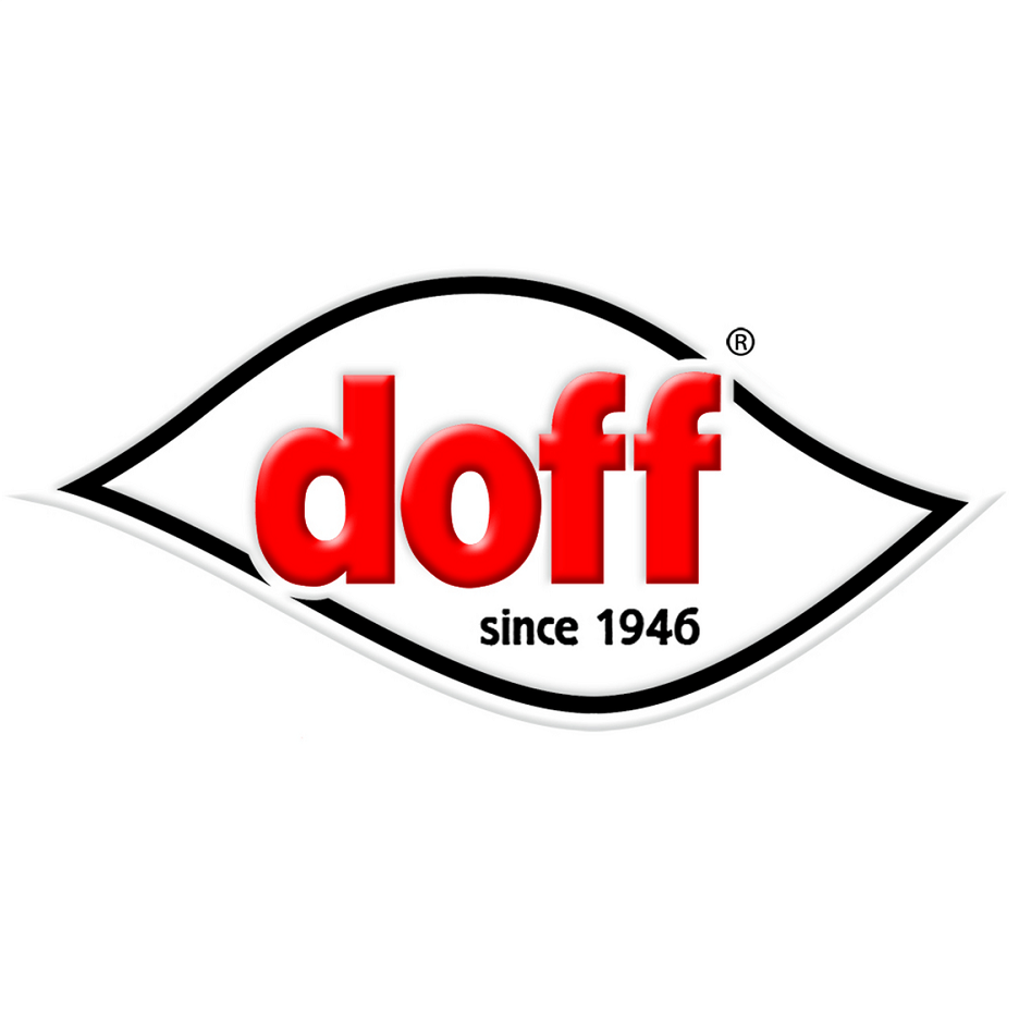Doff logo with red text and a white background.