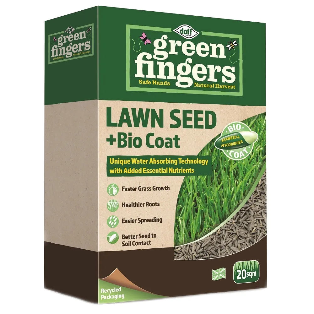 Doff Green Fingers Lawn Seed with Bio Coat for Compact Areas – 500g Doff Green Fingers Lawn Seed with Bio Coat for Compact Areas – 500g (F-LO-500-DGF)