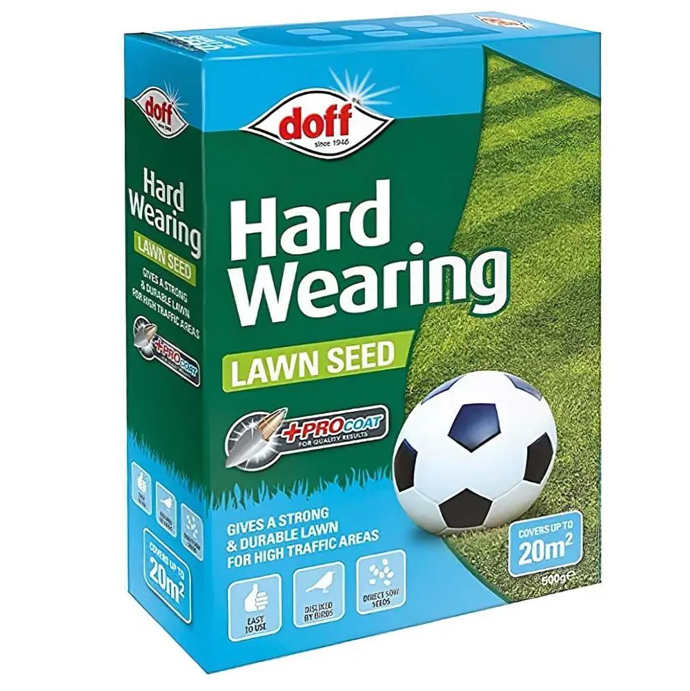 Doff Hard Wearing Lawn Seed Procoat for High Traffic Areas – 1kg (F-LB-A00-DOF)