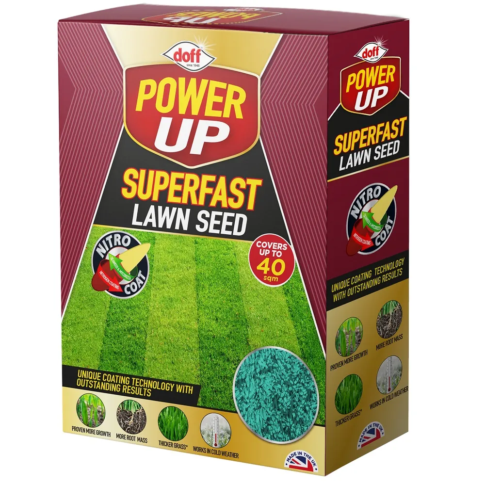 Doff Power Up Superfast Lawn Seed – Nitro-Coat 1kg covers up to 40sqm Doff Power Up Superfast Lawn Seed – Nitro-Coat 1kg covers upto 40sqm (F-LQ-A00-DPU)