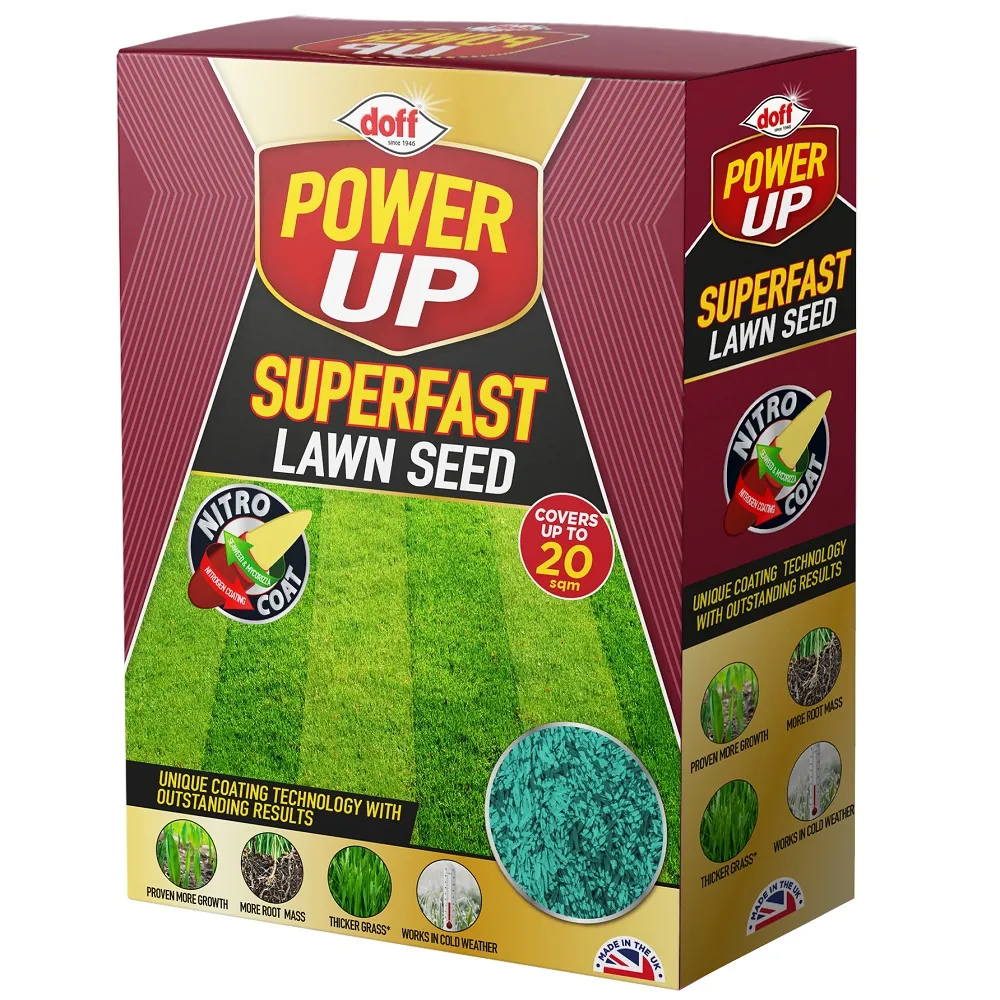 Doff Power Up Superfast Lawn Seed – Nitro-Coat 500g Doff Power Up Superfast Lawn Seed – Nitro-Coat 500g covers upto 20sqm (F-LQ-500-DPU)