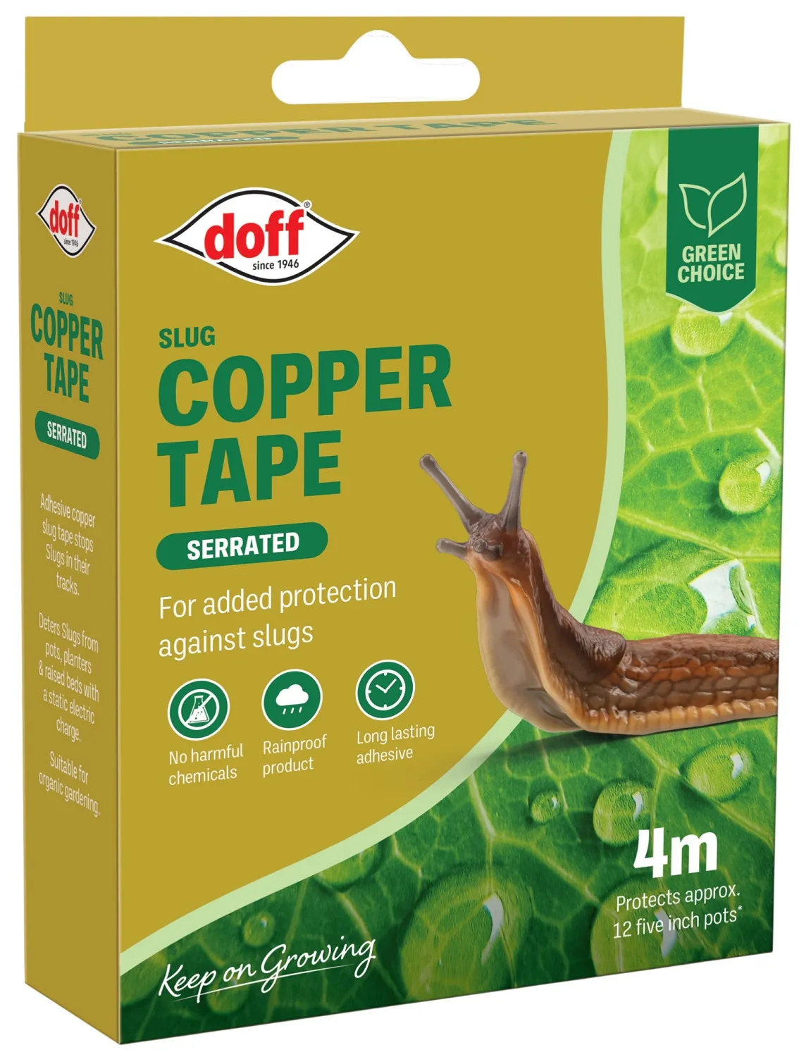 doff-slugs-be-gone-copper-plant-slug-snail-barrier-tape-4m-dp1020 Doff Copper Slug Tape 4m – Stops Slugs and Snails in Their Tracks (DP1020)