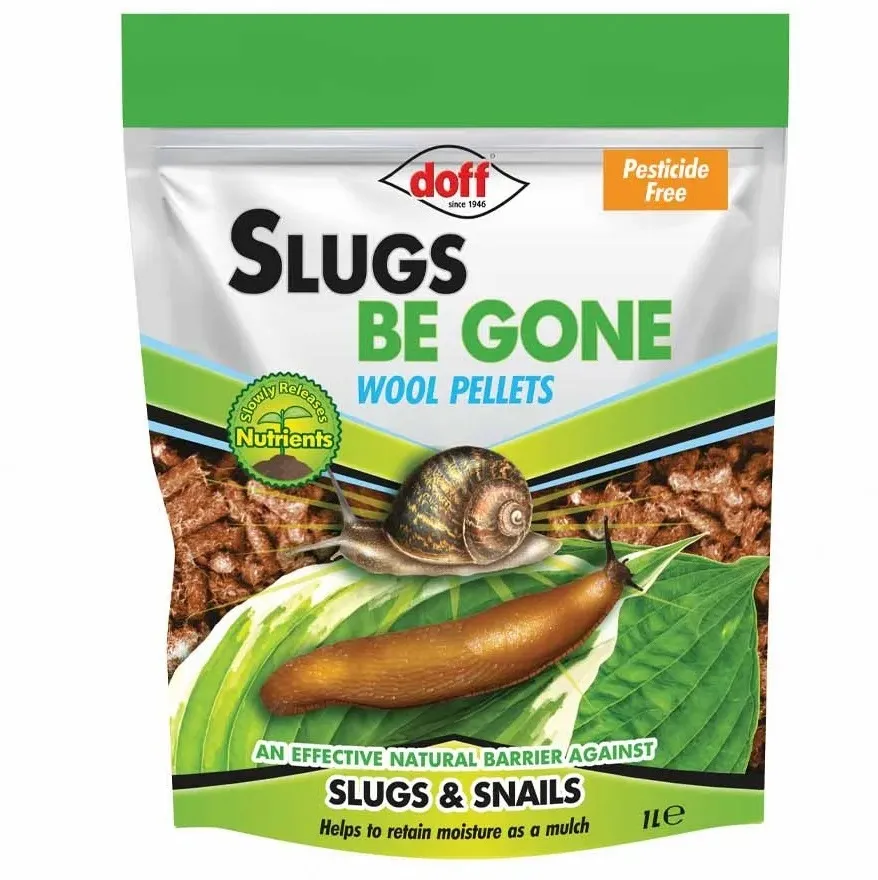 Doff Slugs Be Gone 3-in-1 Wool Pellets for Eco-Friendly Pest Control – 1L (DP1096) Doff Slugs Be Gone 3-in-1 Wool Pellets for Eco-Friendly Pest Control – 1L (DP1096)