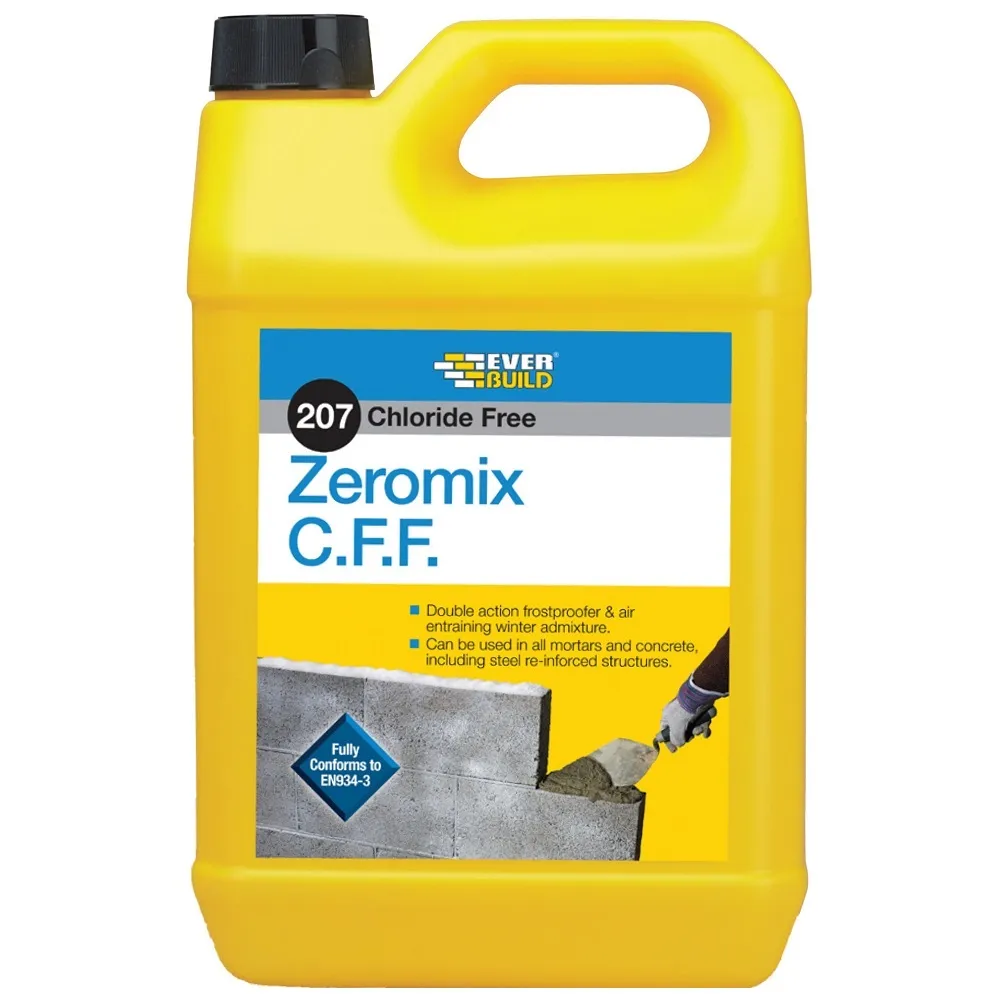 Everbuild 207 Zeromix CFF Frostproofer Mortar Admixture 5L for Rapid Setting (488857)