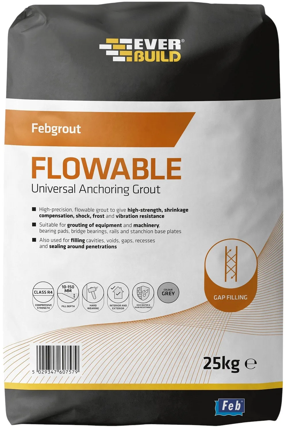 everbuild-febgrout-flowable-anchoring-grout-fbgrtflo25-1 Everbuild – Flowable Anchoring Grout Bedding Compound 25kg (627865)