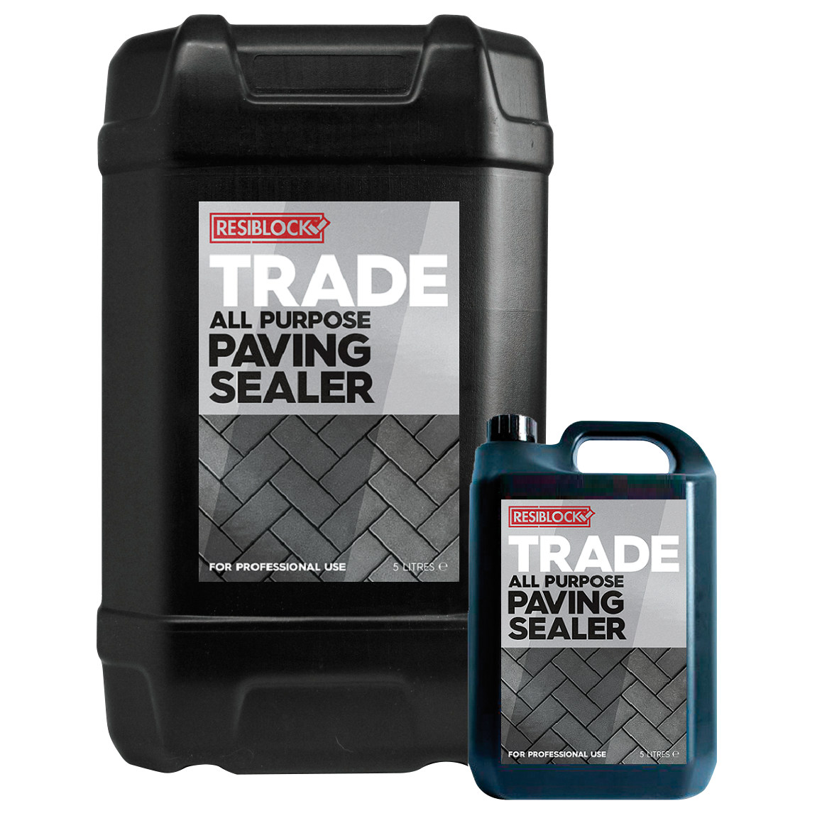 Resiblock Trade All Purpose Paving and Block Paving Sealer 25L container with label.
