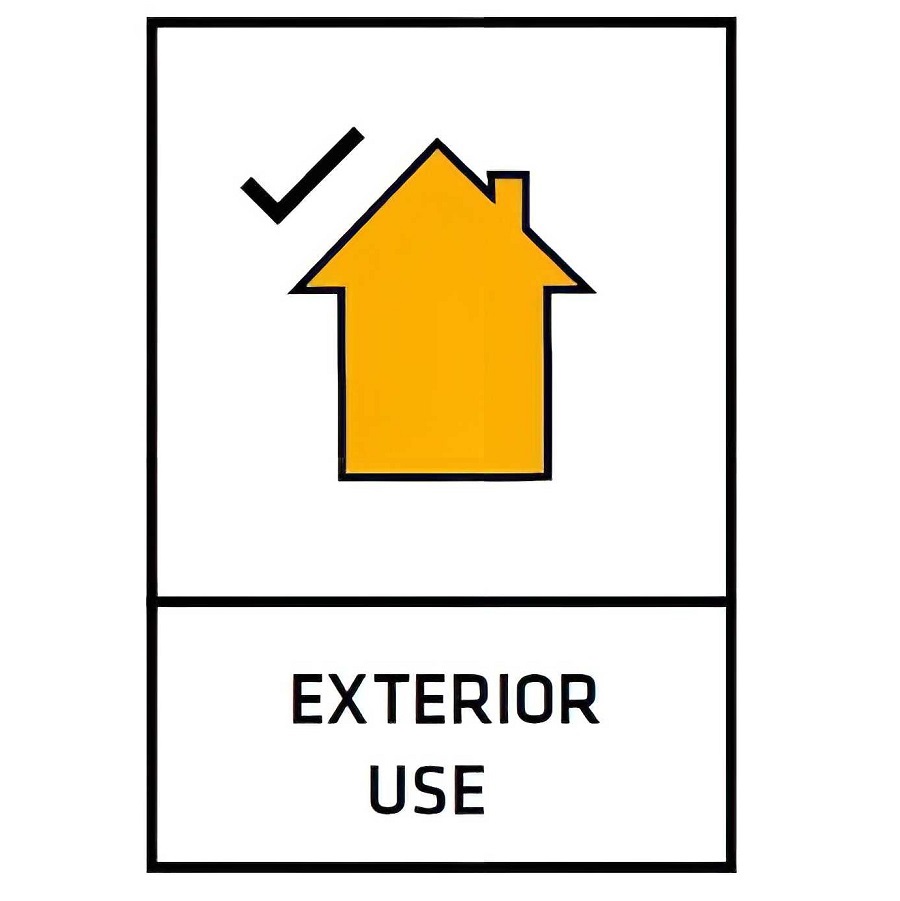 Illustration of a yellow house with a check mark, labelled