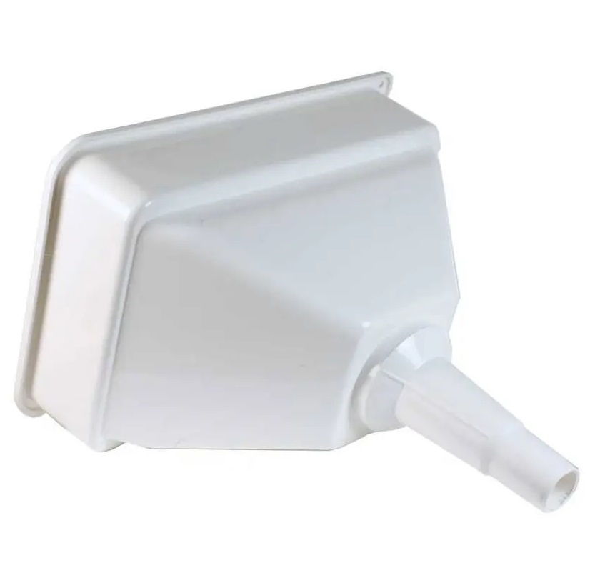 White heavy duty large garage oil funnel with fuel filter