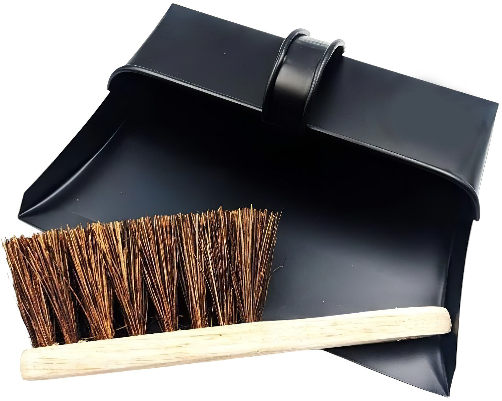 Faithfull traditional metal dust pan in black