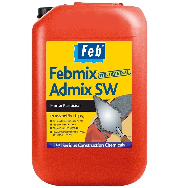 Febmix Admix SW Original Mortar Plasticiser 25L Liquid Admixture for Trade Use Febmix Admix SW Original Mortar Plasticiser 25L Liquid Admixture (FBSWMIX25)