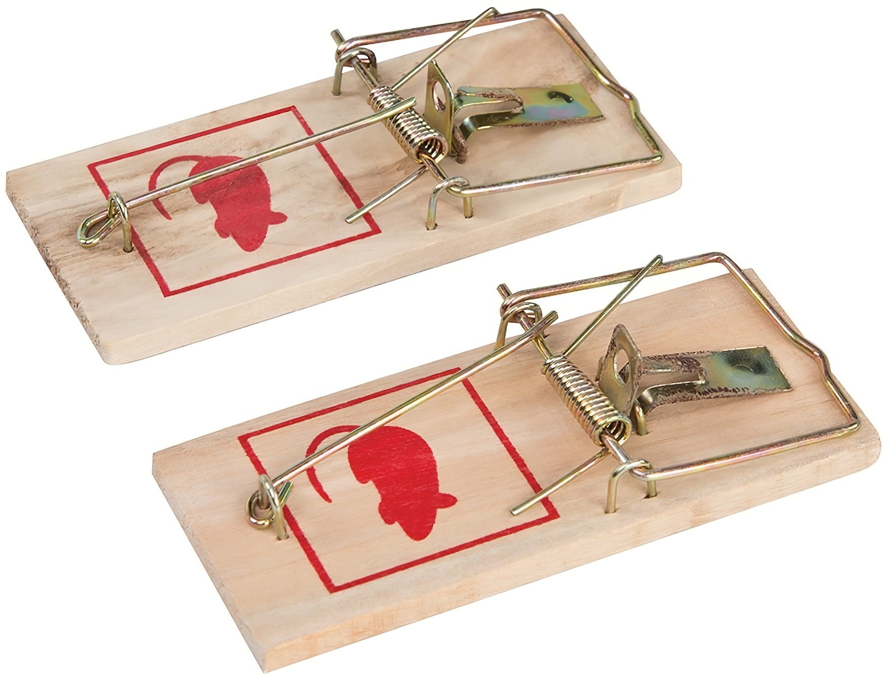 2 wooden mouse traps by fixman traditional design