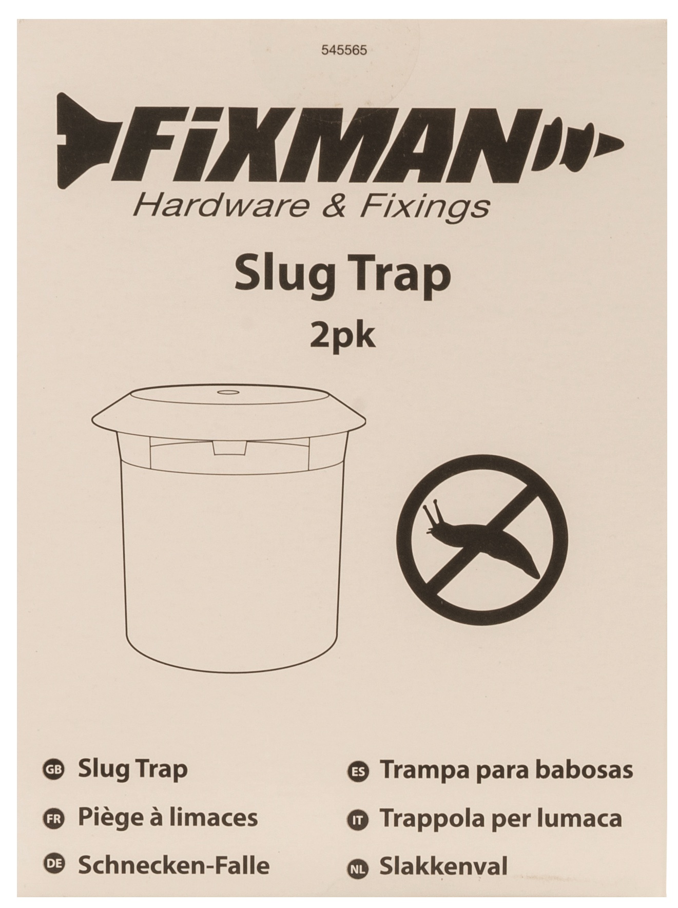 Fixman slug and snail traps for garden protection. packaging front