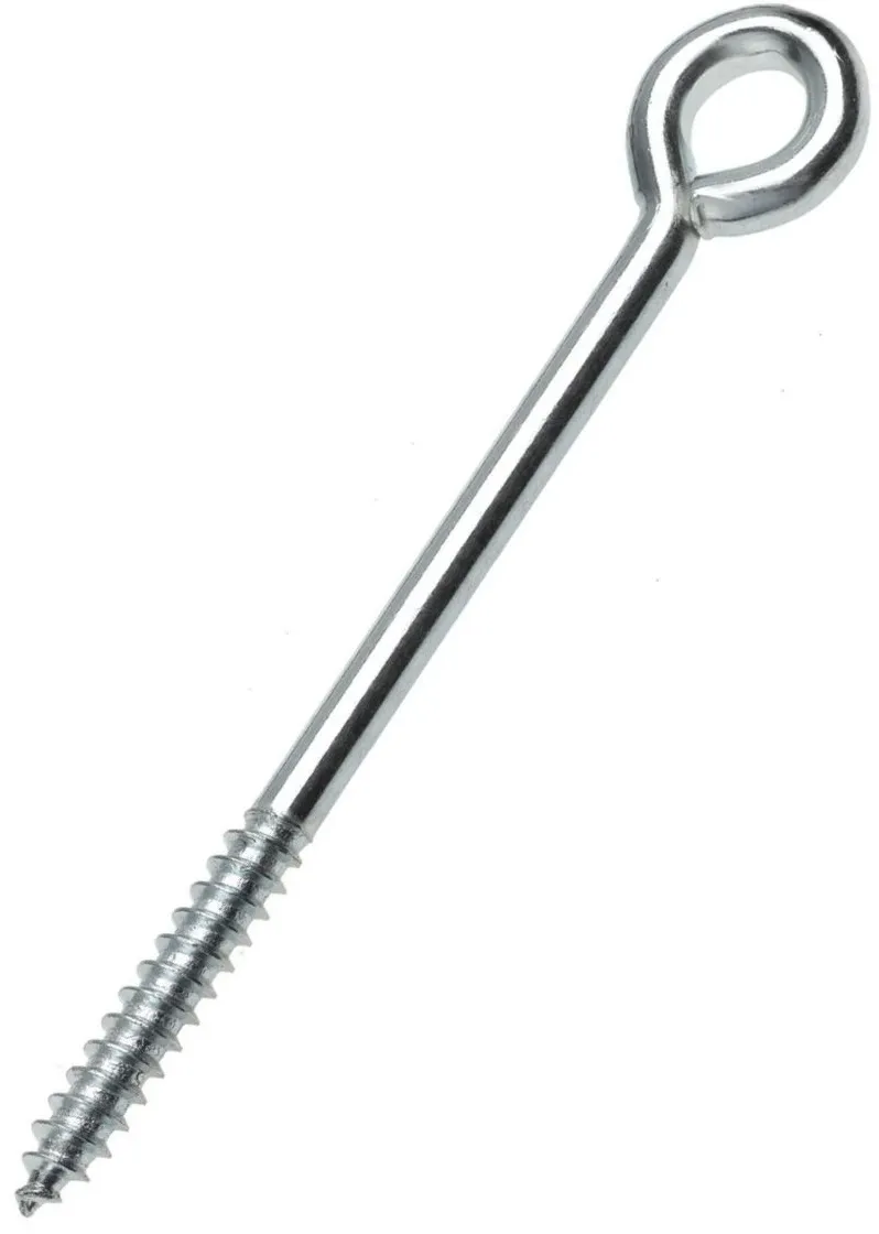forgefix-screw-vine-eyes-100mm-10ve10012 ForgeFix Zinc Plated Vine Eye Screw 100mm 12g for Garden Trellis (10VE10012)