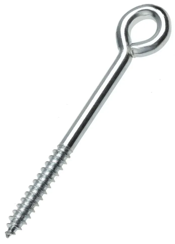forgefix-screw-vine-eyes-75mm-10ve7512 ForgeFix Zinc Plated Vine Eye Screw 75mm 12g for Wall Trellis – Pack of 10 (10VE7512)