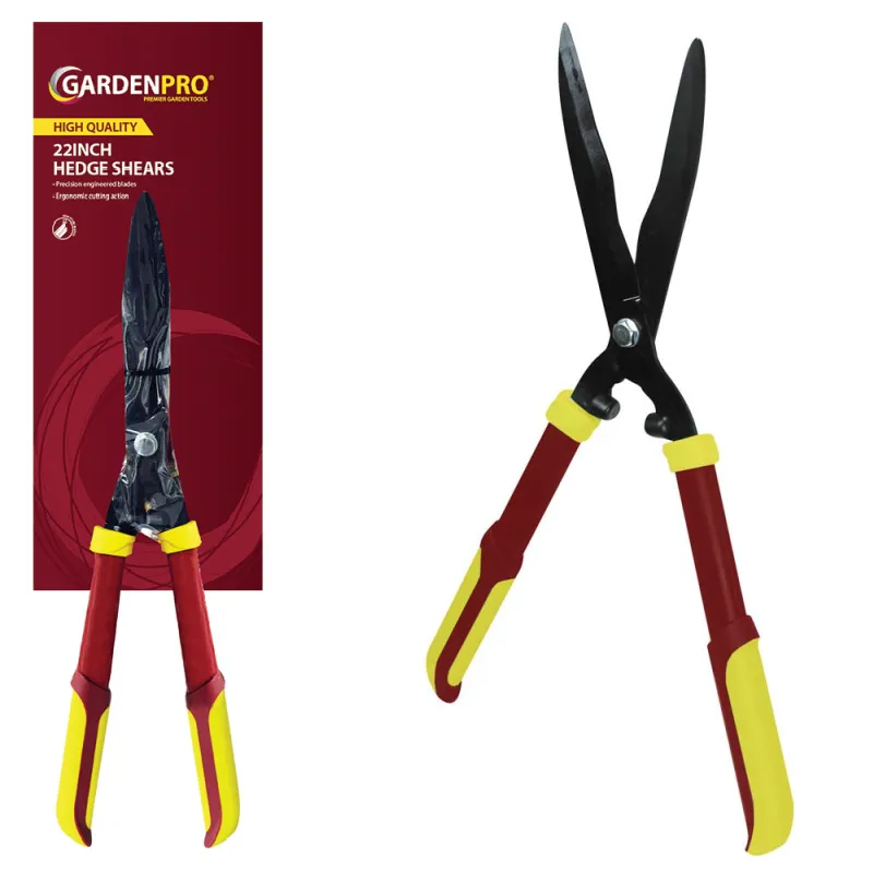 Garden Pro Gold 22 Inch Wavy Edge Hedge and Grass Shears for Accurate Trimming (RC302) Garden Pro Gold 22 Inch Wavy Edge Hedge and Grass Shears for Accurate Trimming (RC302)