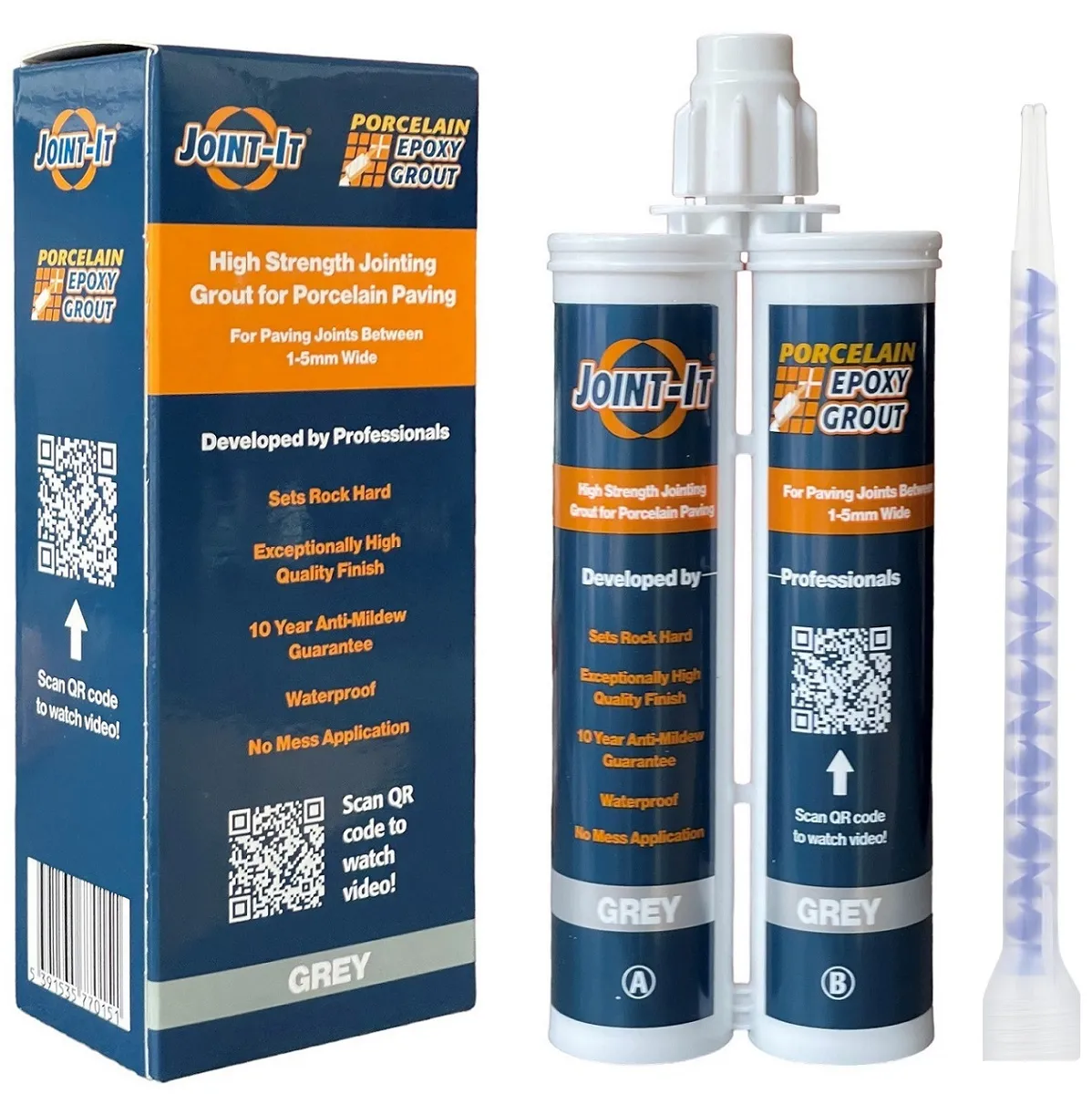 Joint It 2-Part Porcelain Epoxy Pointing Grout Grey 400ml (JIPEG-G)