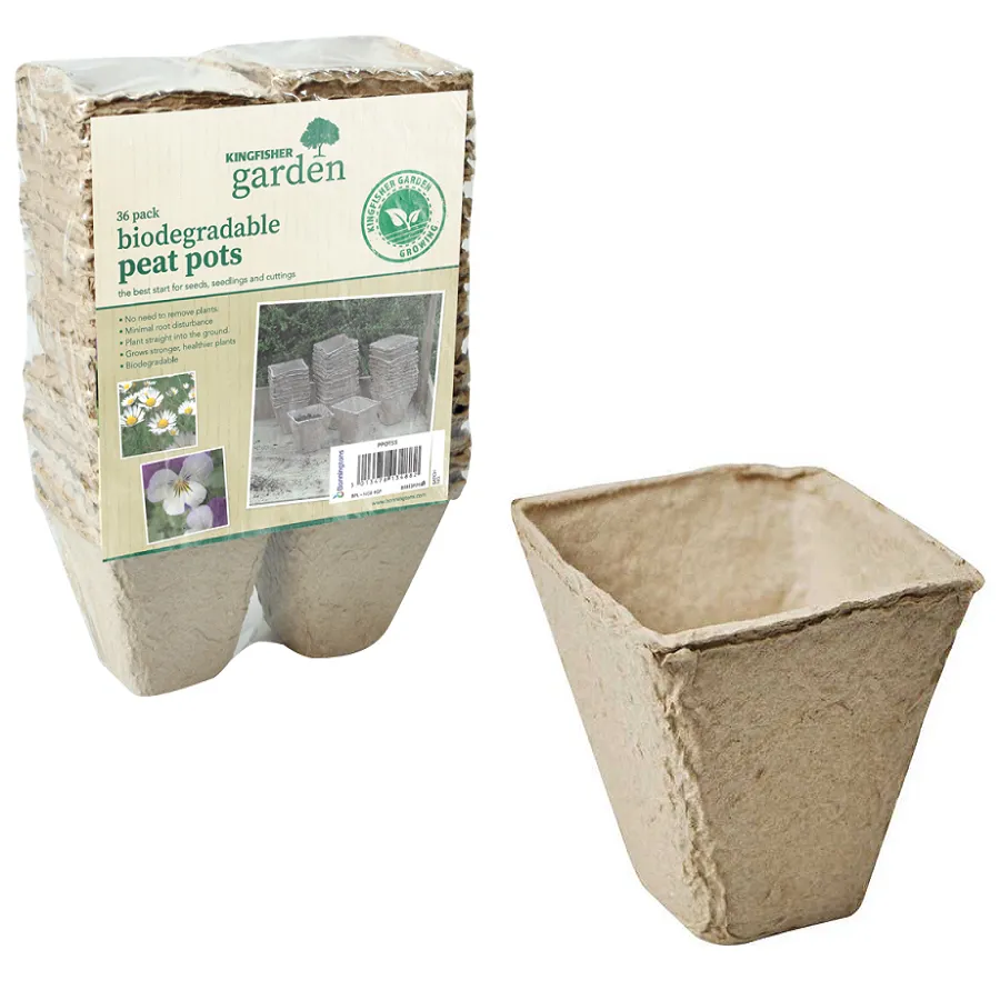 Kingfisher Garden Biodegradable Square Growing Peat Pot – 3 Inch, 36 Pack Kingfisher Garden Biodegradable Square Growing Peat Pot – 3 Inch, 36 Pack (PPOTSS)