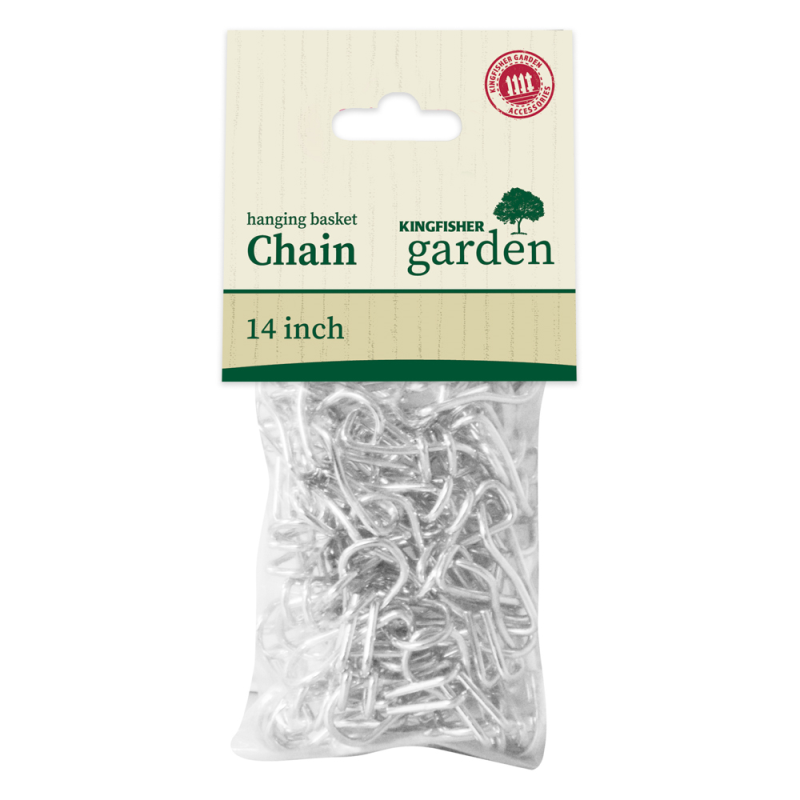 Pack of Kingfisher Garden 14 inch galvanised replacement hanging basket triple chain.