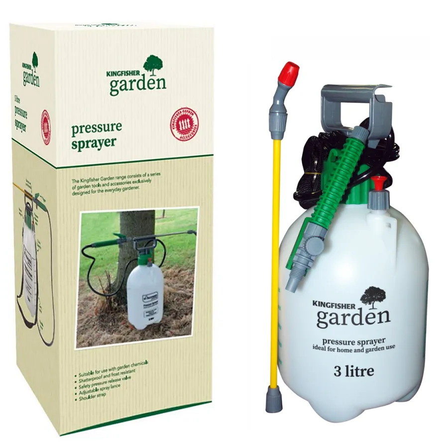 Kingfisher Garden Small Lightweight Pump Action Garden Sprayer 3L for Precise Application (PS3L)