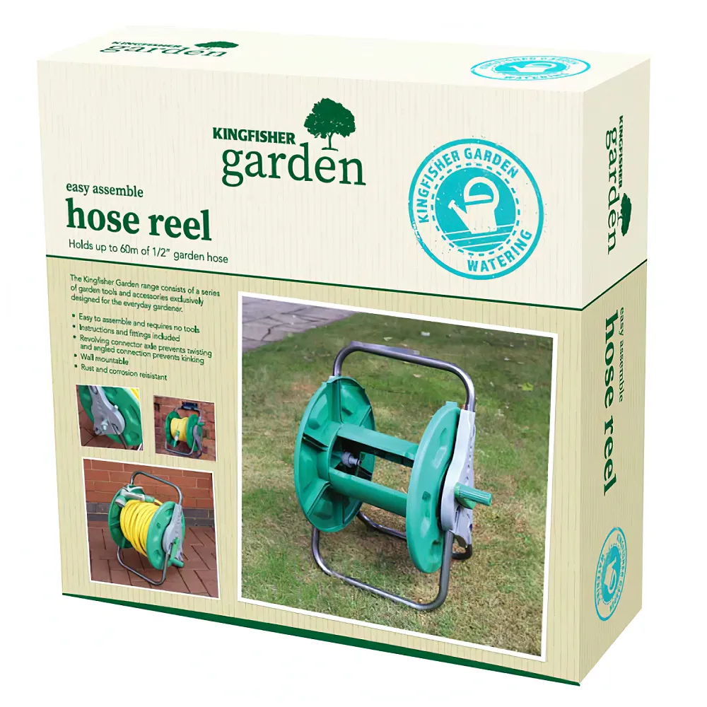Kingfisher Garden Easy Assemble 60m Hose Reel – Free Standing Garden Tidy Kingfisher Garden Easy Assemble 60m Hose Reel – Free Standing Garden Tidy (REEL-650)