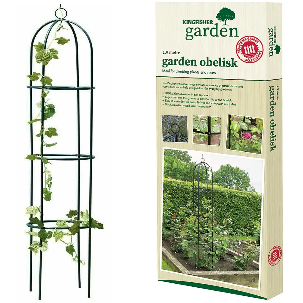 Kingfisher Garden Metal Obelisk Support Frame for Roses and Climbing Plants 1.9m Kingfisher Garden Metal Obelisk Support Frame for Roses and Climbing Plants 1.9m (WGO)
