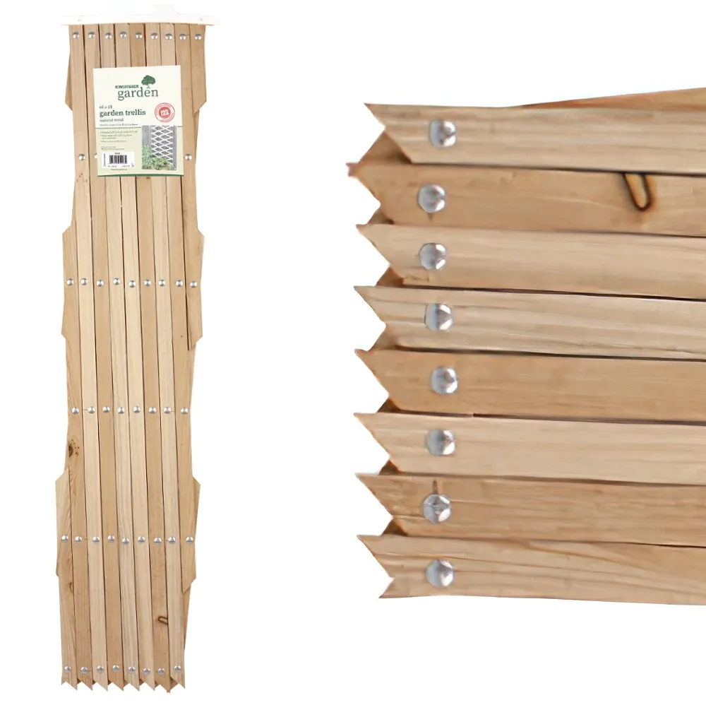 Kingfisher Garden Riveted Wooden Trellis for Natural Plant Support 6ft x 2ft (TR2HD) Kingfisher Garden Riveted Wooden Trellis for Natural Plant Support 6ft x 2ft (TR2HD)