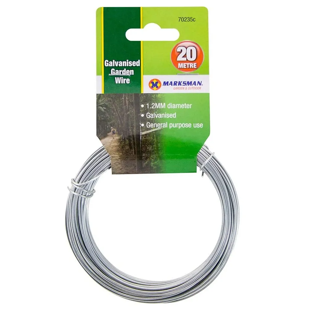 Marksman Garden Galvanised Wire 1.2mm x 20m for Multi-Purpose Use (70235C)