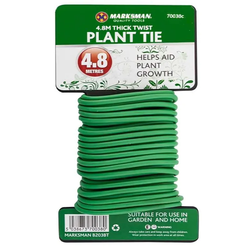 Marksman Garden Plant Support Green Tie Wire 4mm x 4.8m Marksman Garden Plant Support Green Tie Wire 4mm x 4.8m for Flexible Use (70038C)