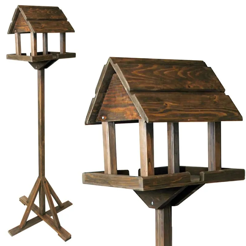 Nature’s Market – Deluxe Rustic Garden Wild Bird Table for Attracting Birds (BF009HD)