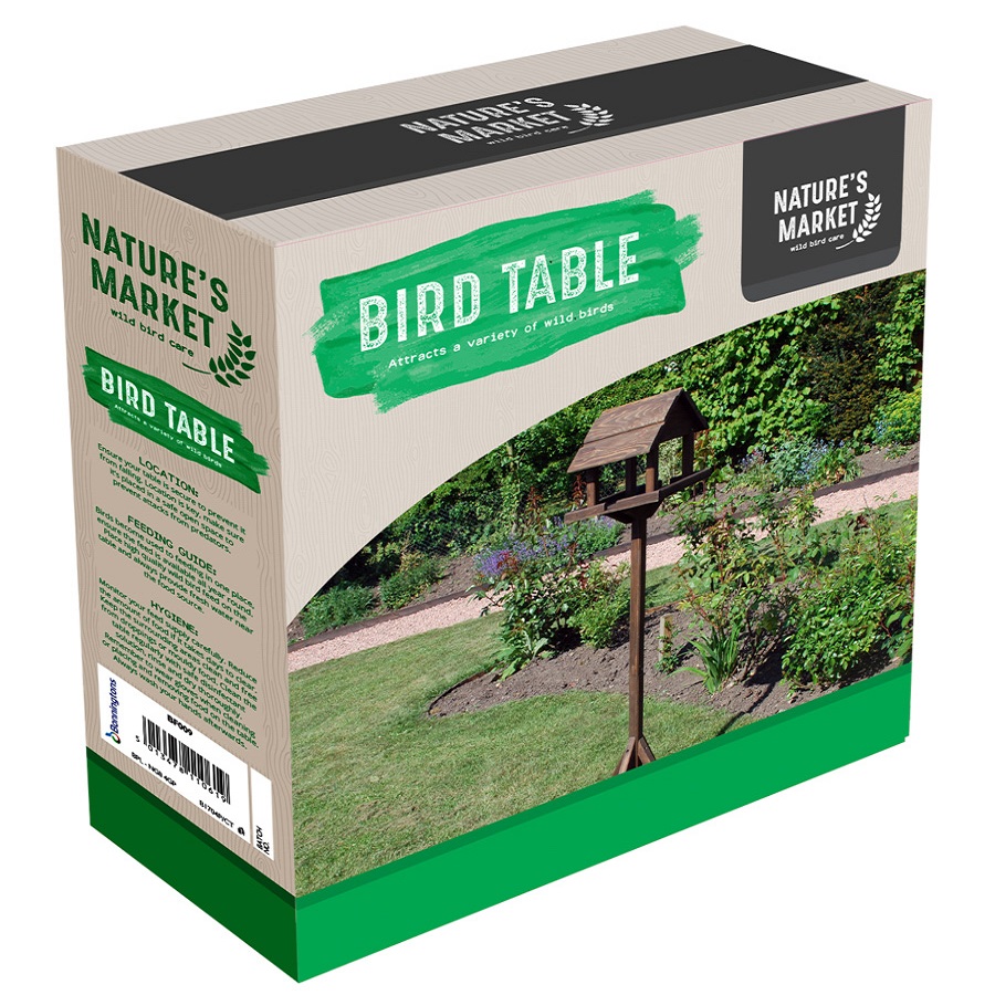 Packaging of Nature's Market - Deluxe Rustic Garden Wild Bird Table 