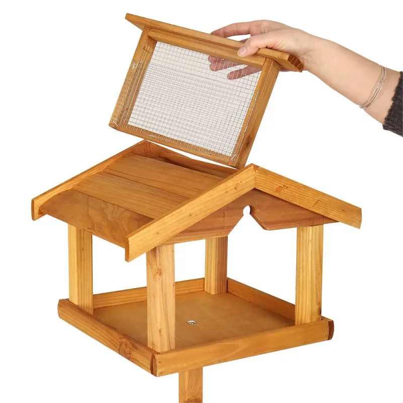 Natures Market Premium Bird Table with Built-In Nut Feeder for Easy Maintenance (BF0009WF)