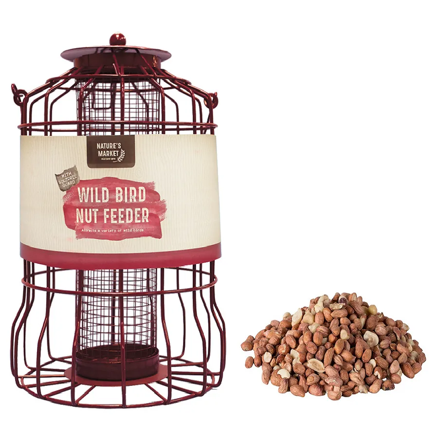 Natures Market Red Squirrel Guard Nut Peanut Bird Feeder for Squirrel Protection (BF007) Natures Market Red Squirrel Guard Nut Peanut Bird Feeder for Squirrel Protection (BF007)