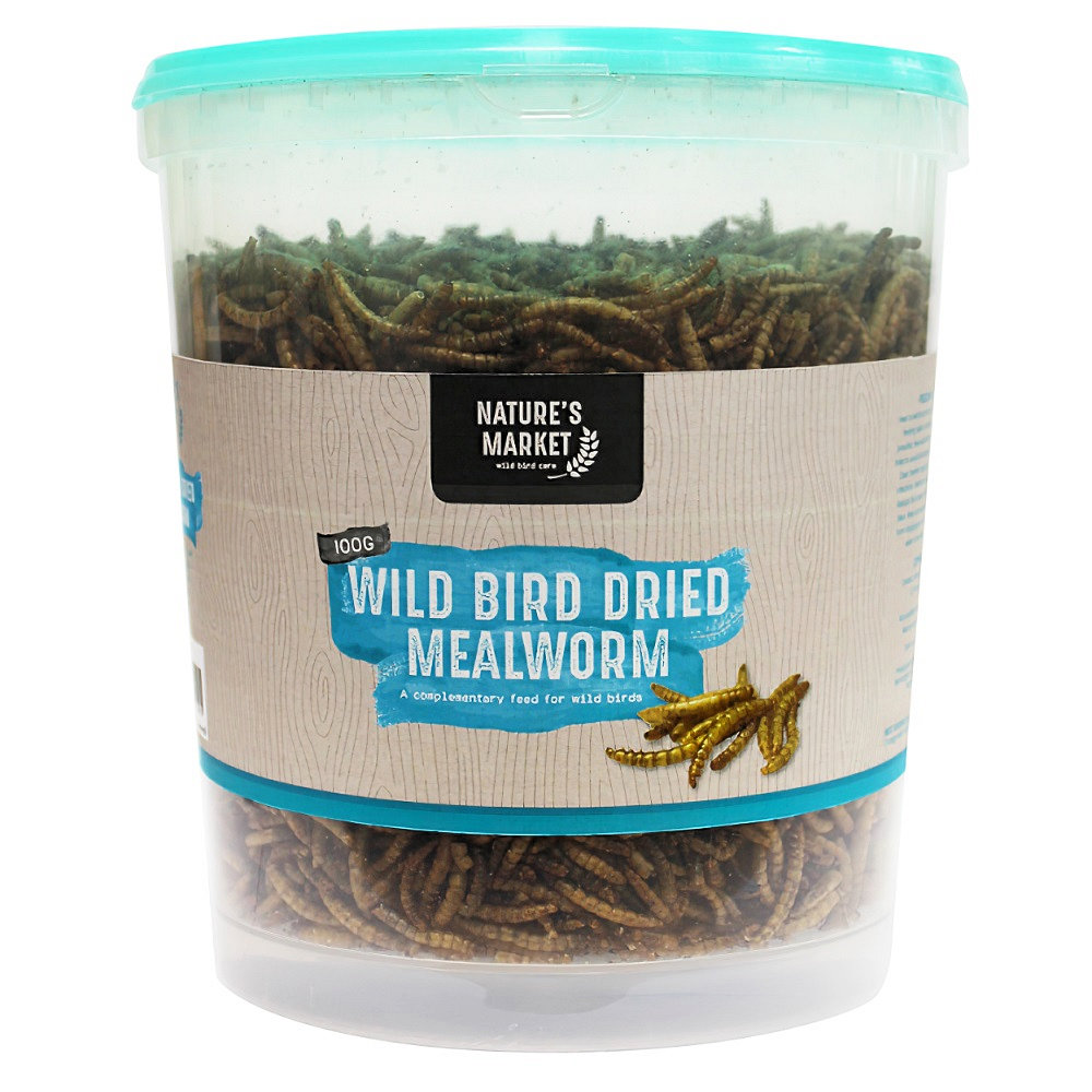 Tub of Natures Market Wild Bird Food Dried Mealworms